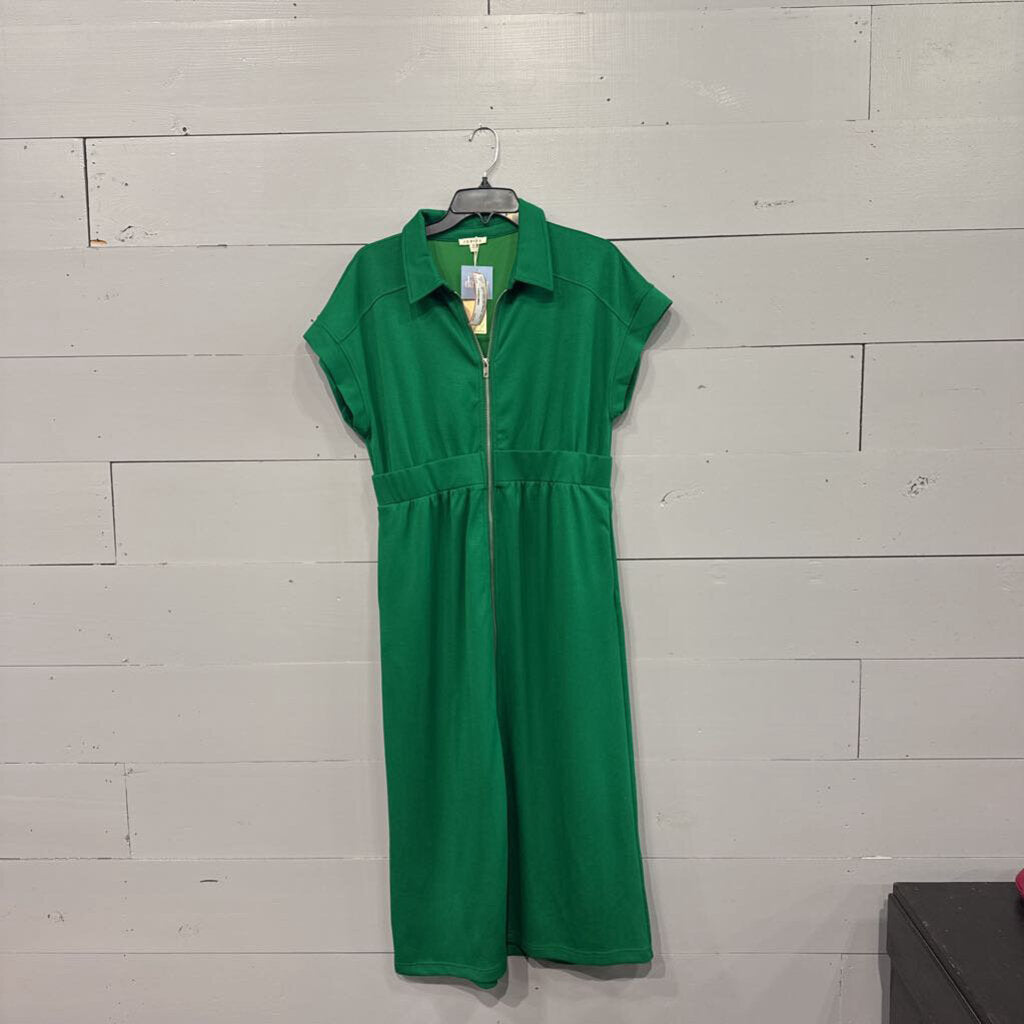 JODIFL,NWT HALF ZIP DRESS ,GRN ,M