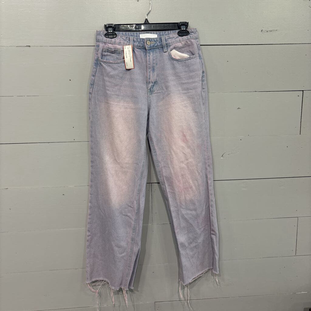 VERVET,DENIM ANKLE STRAIGHT ,BLUE PINK ,27