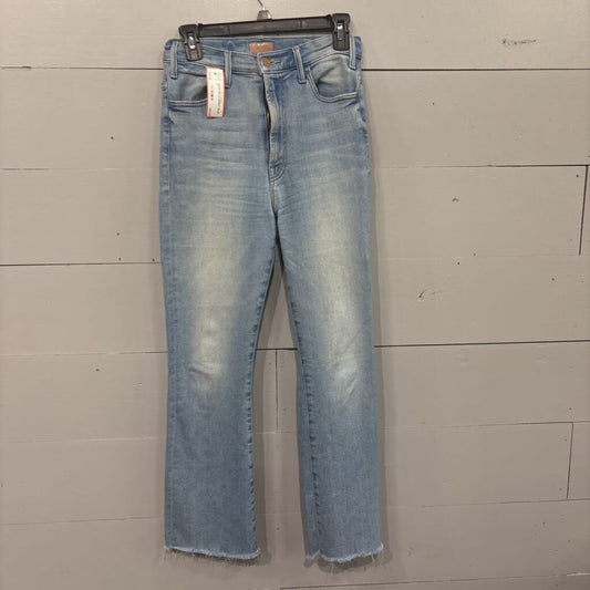 MOTHER,DENIM ANKLE SKINNY ,BLUE ,27