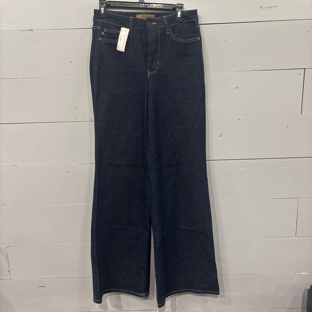 JUDY BLUE,DENIM WIDELEG PANT ,dark blue ,29