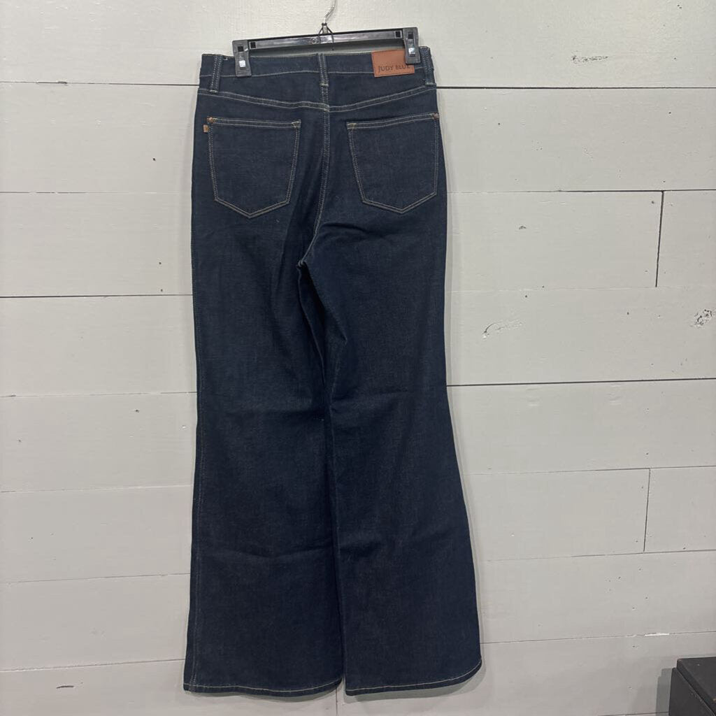 JUDY BLUE,DENIM WIDELEG PANT ,dark blue ,29