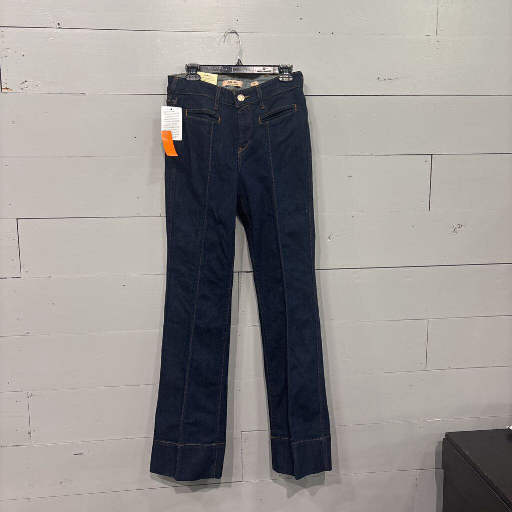 ARIAT,NWT DENIM SLIM TROUSER ,dark blue ,30