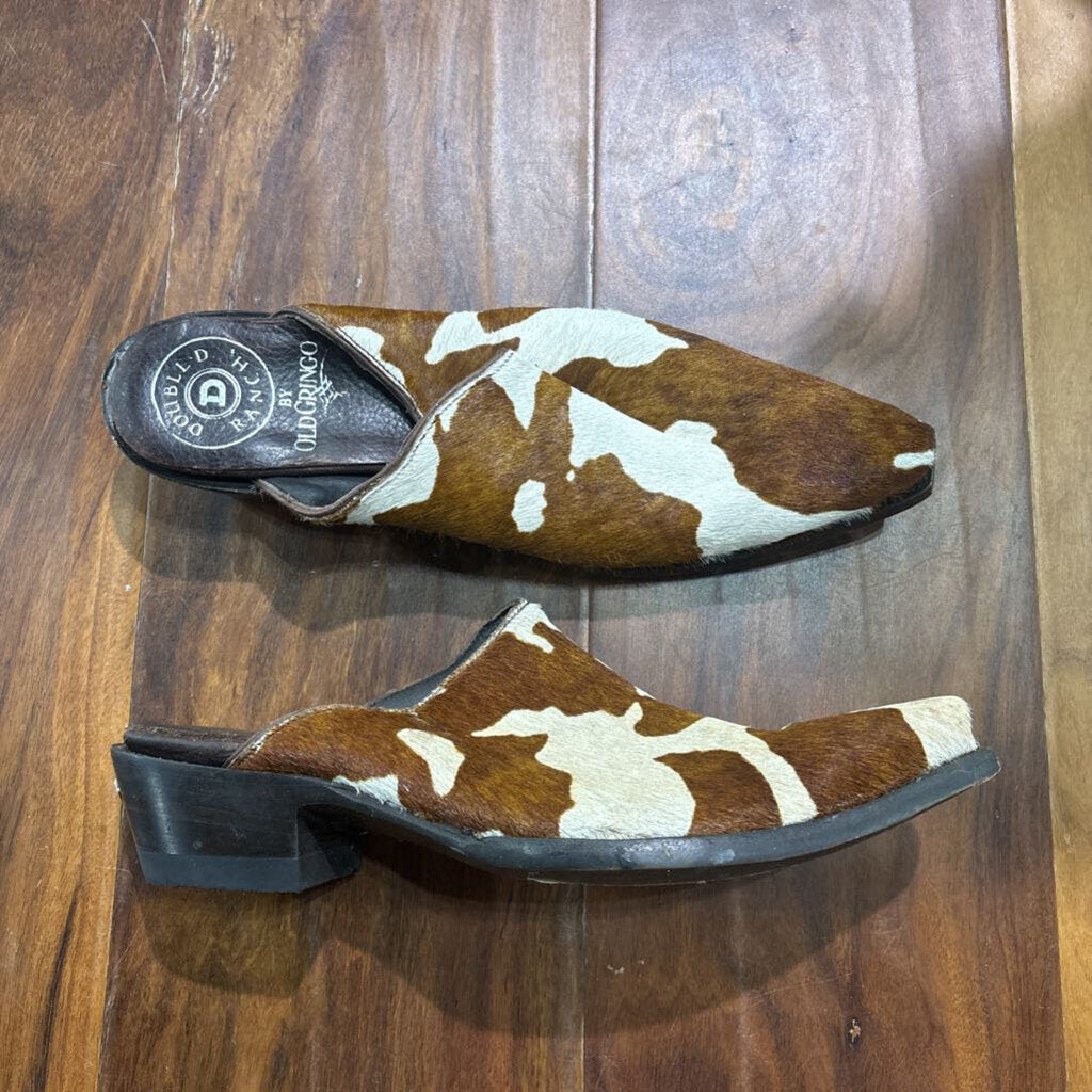 DOUBLE D RANCH x OLD GRINGO,DDR HID MULE BOOT ,BROWN WHT ,8.5