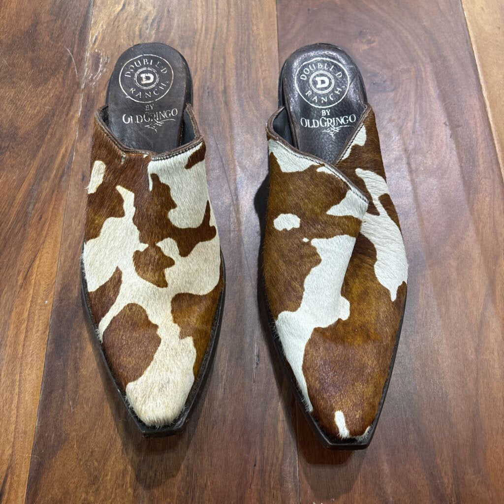 DOUBLE D RANCH x OLD GRINGO,DDR HID MULE BOOT ,BROWN WHT ,8.5