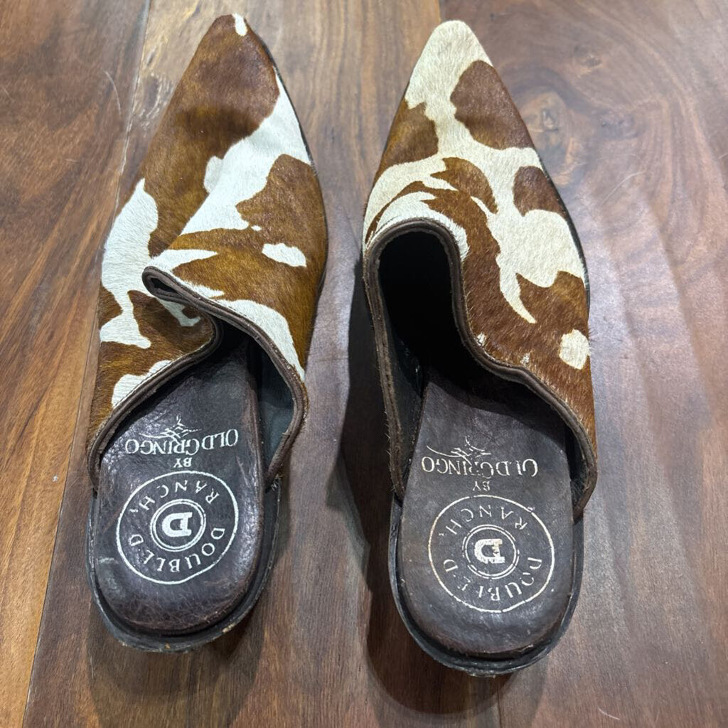 DOUBLE D RANCH x OLD GRINGO,DDR HID MULE BOOT ,BROWN WHT ,8.5