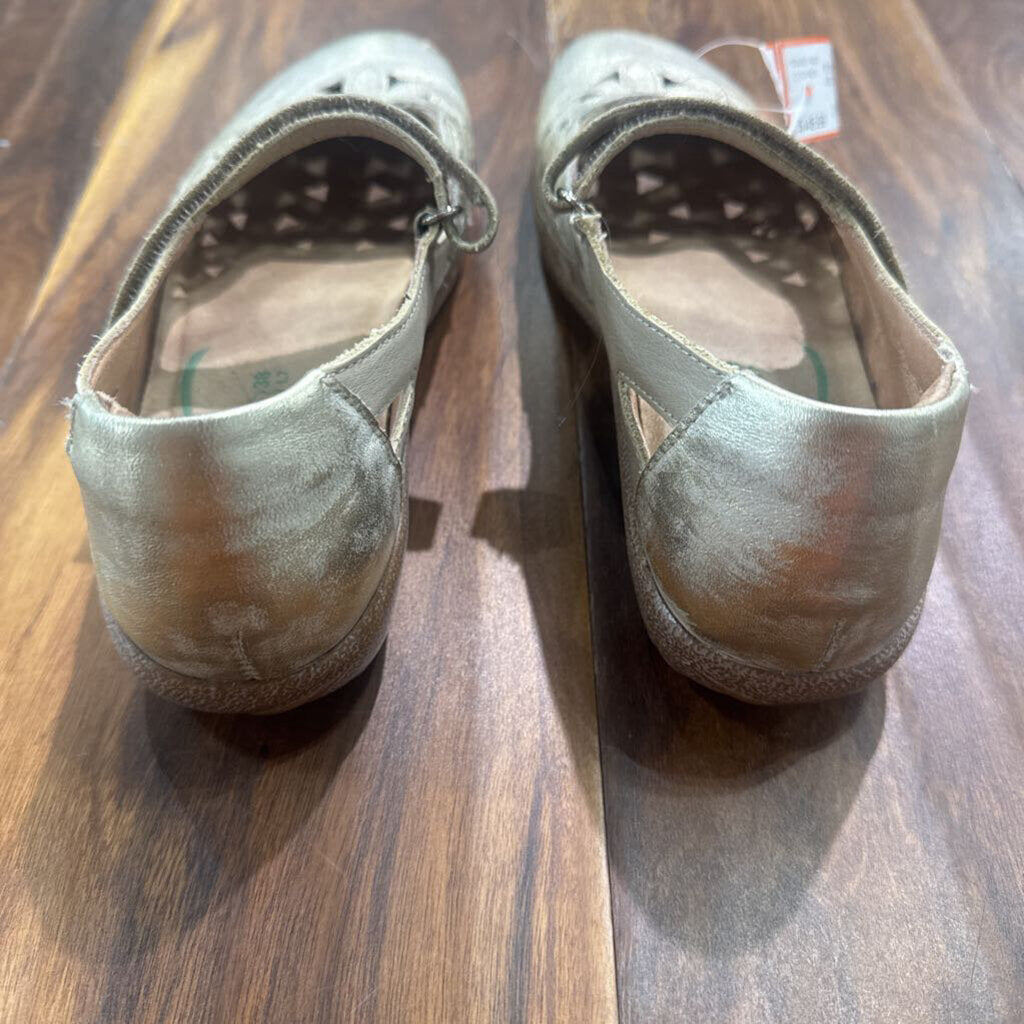 NAOT,FLORAL SHIMMER SLIPON ,GOLD ,38