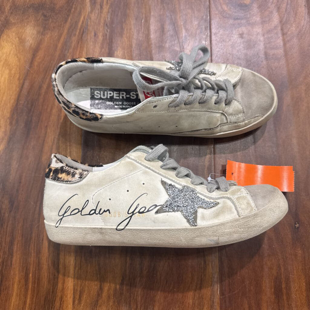 GOLDEN GOOSE DUPE,TRENDY SNEAKER ,GRY BRN WHT ,38
