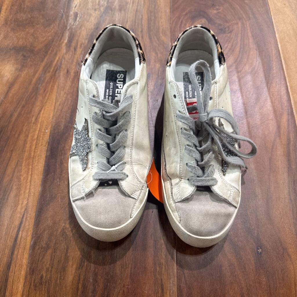 GOLDEN GOOSE DUPE,TRENDY SNEAKER ,GRY BRN WHT ,38