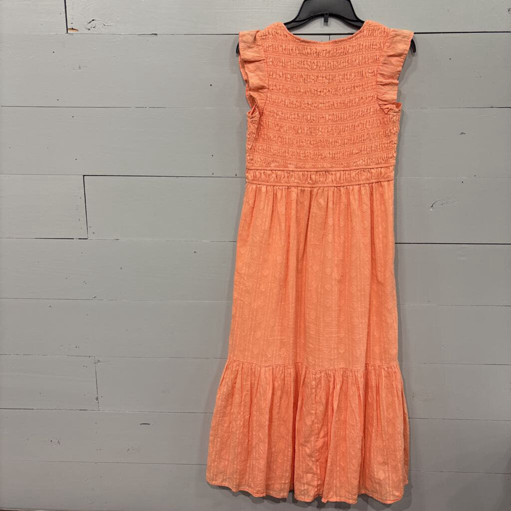 FLAG & ANTHEM,ROUCHE TOP LONG DRESS,PEACH,M