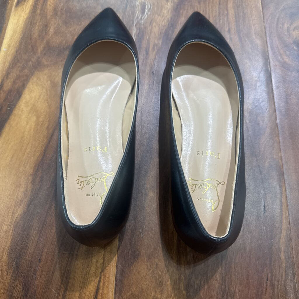 CHRISTIAN LOUBOUTIN,NEW CL DUPE BALLET FLAT ,BLK ,40