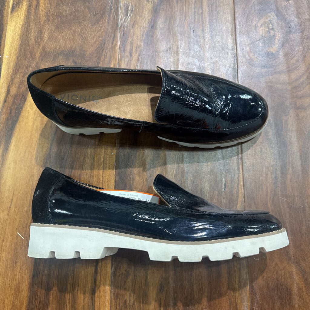 VIONIC,PATENT LOAFER ,BLK ,9.5