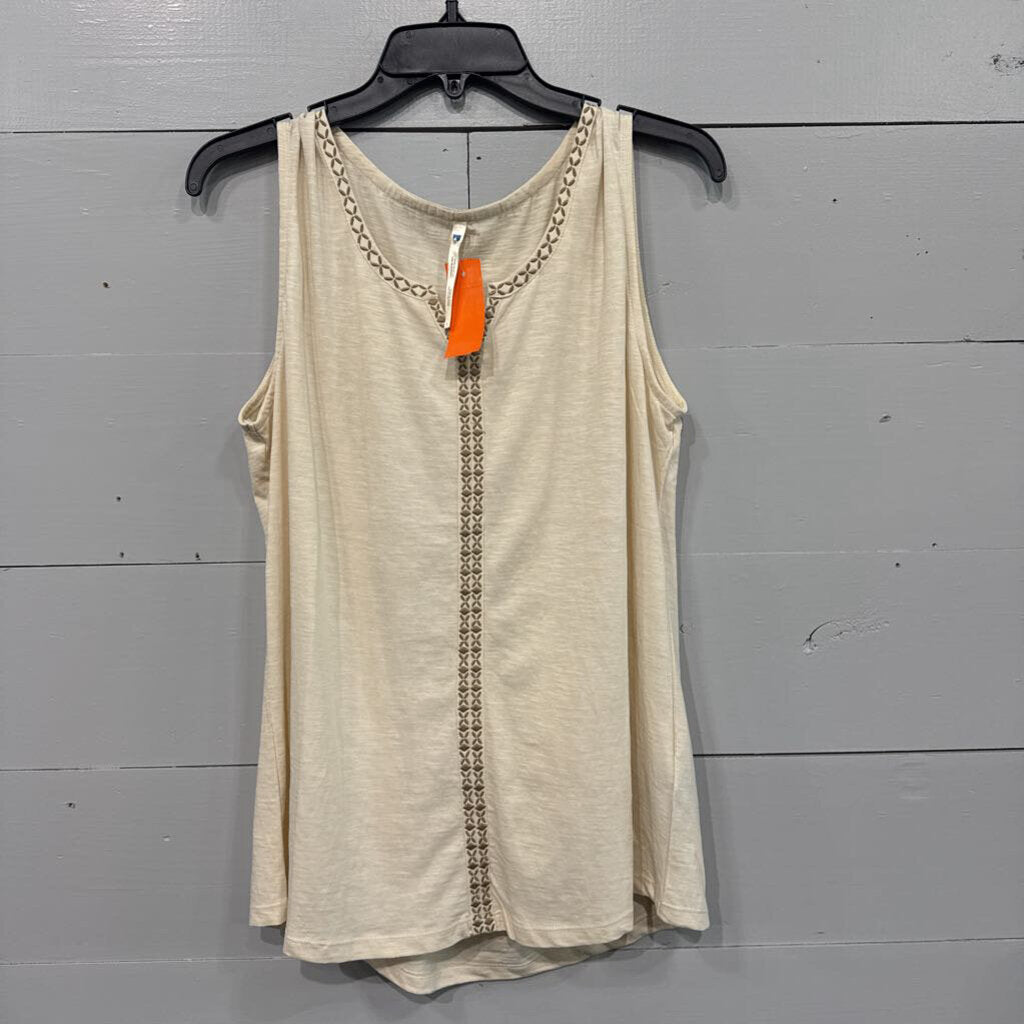 ATHLETIC TANK,BONE,L