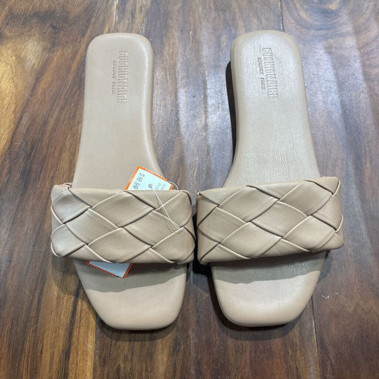 CUSHIONAIRE,BRAIDED SANDAL ,TAN ,8