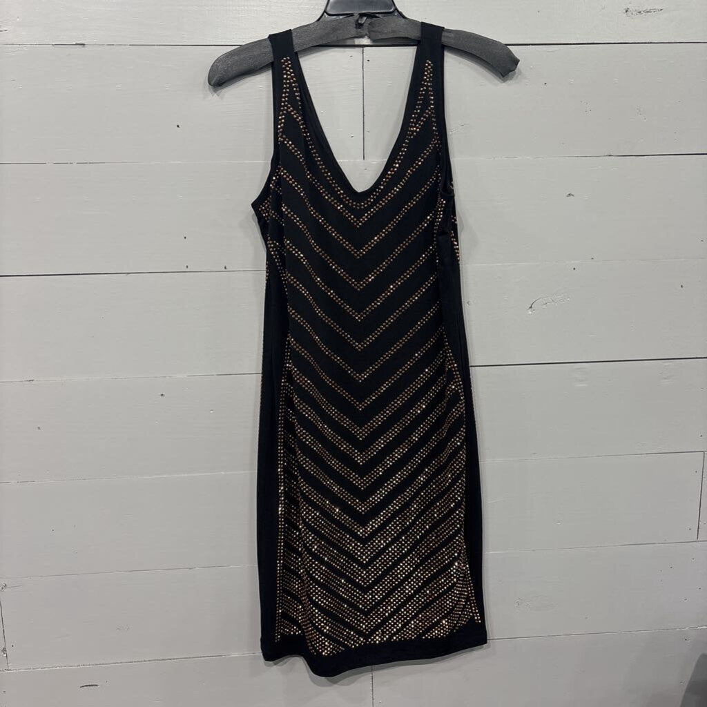PHILOSOPHY,*BASIC STUDDED DRESS,BLACK,XL