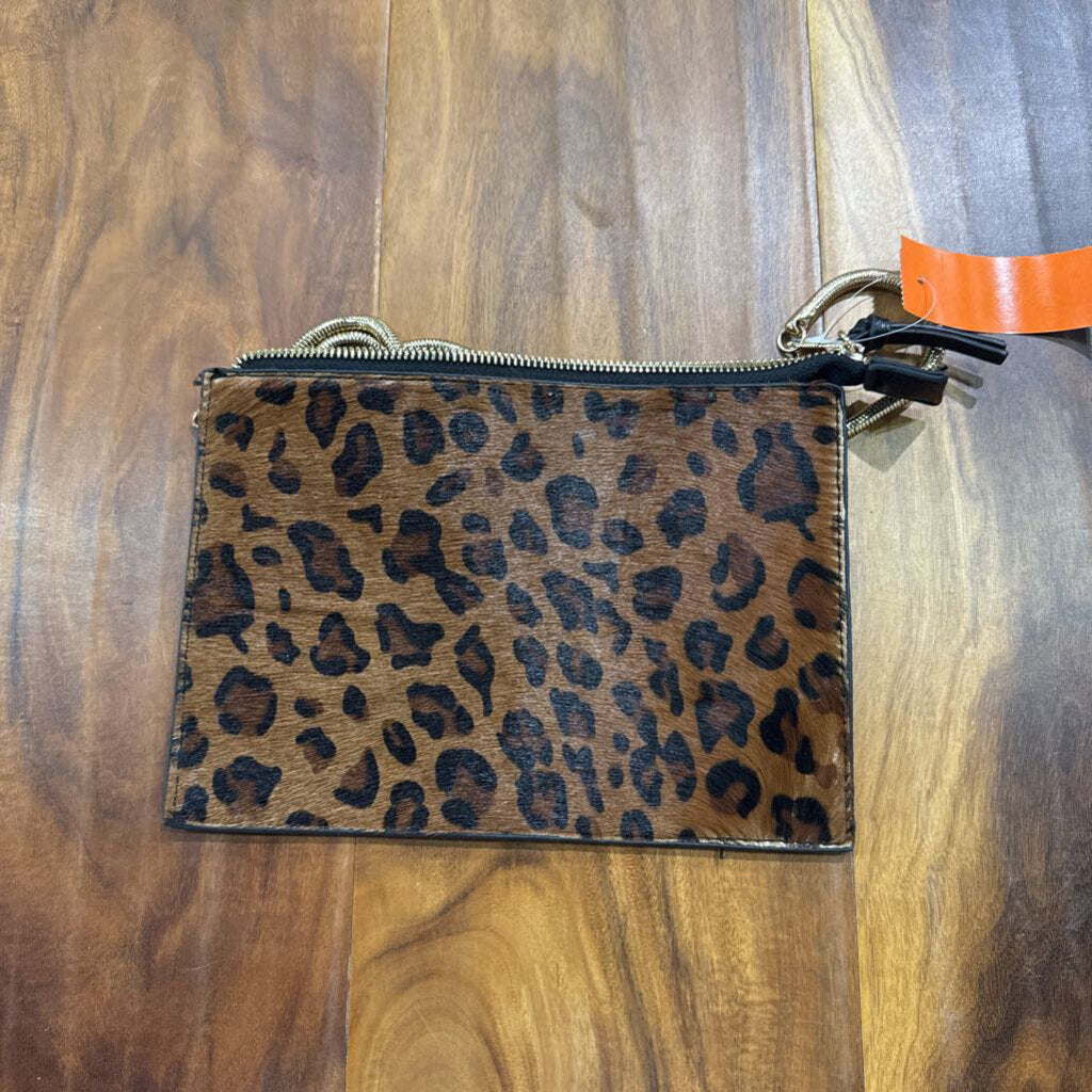 LEOPARD CROSSBODY ,BLK TAN