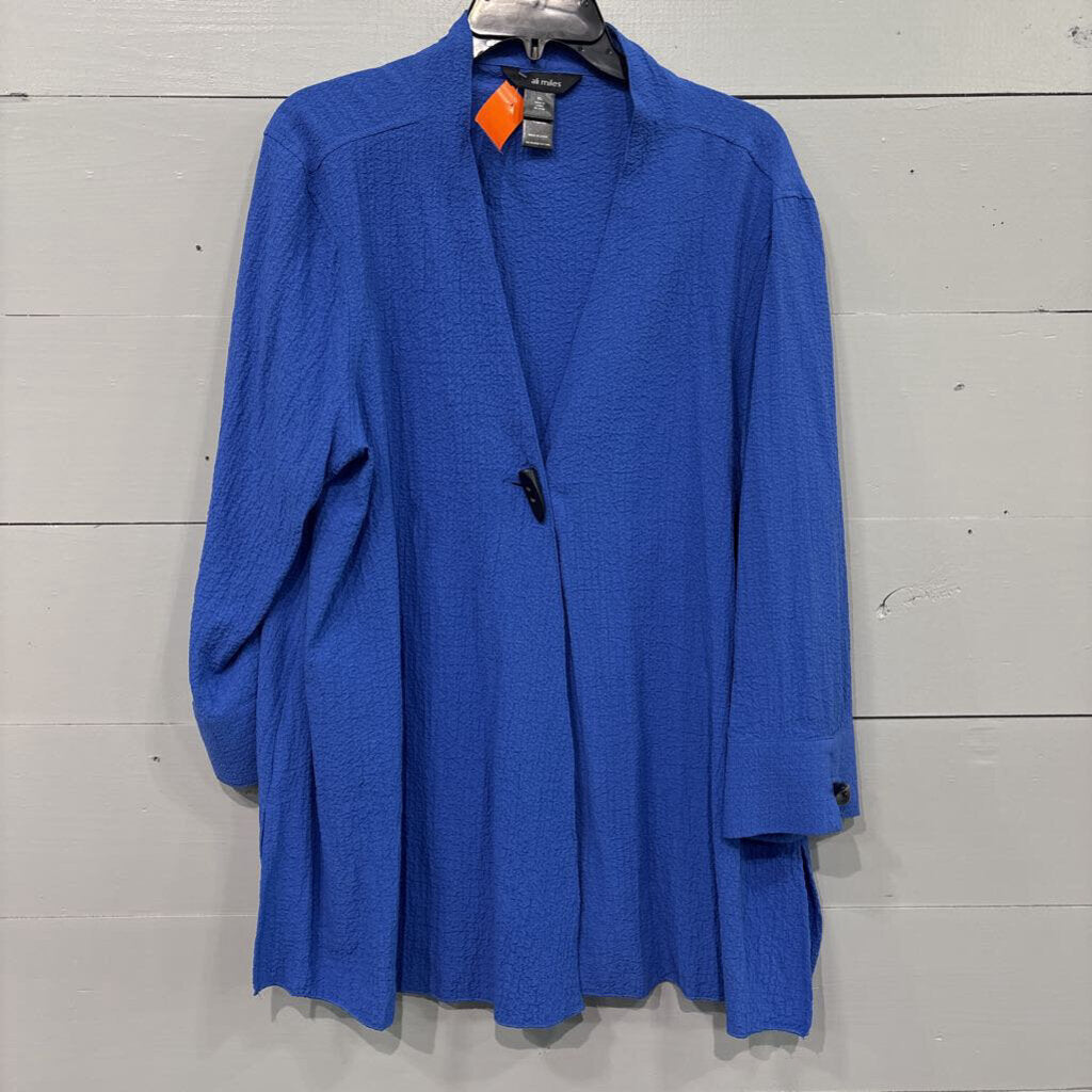 ALI MILES,NWT TEXTURED TOP ,BLUE ,XL