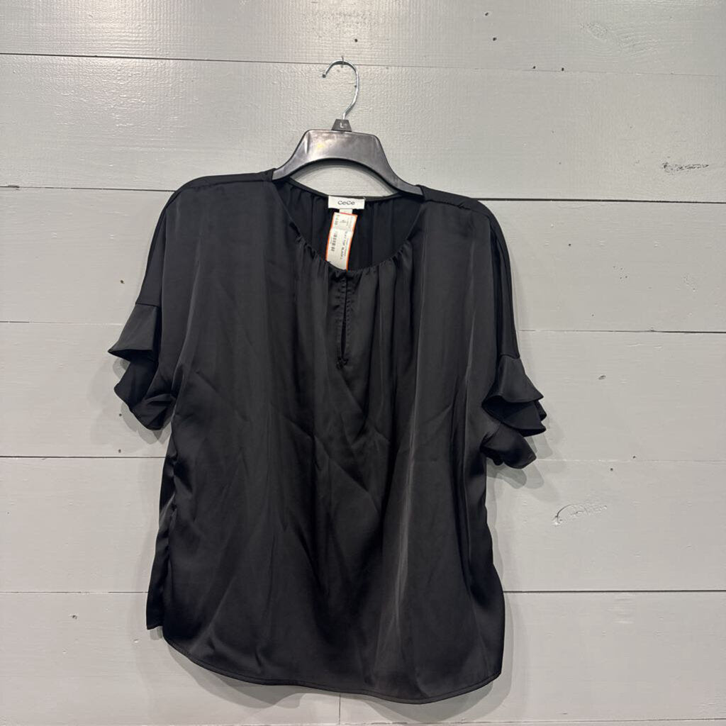 CECE,SILKY TOP ,BLACK,L