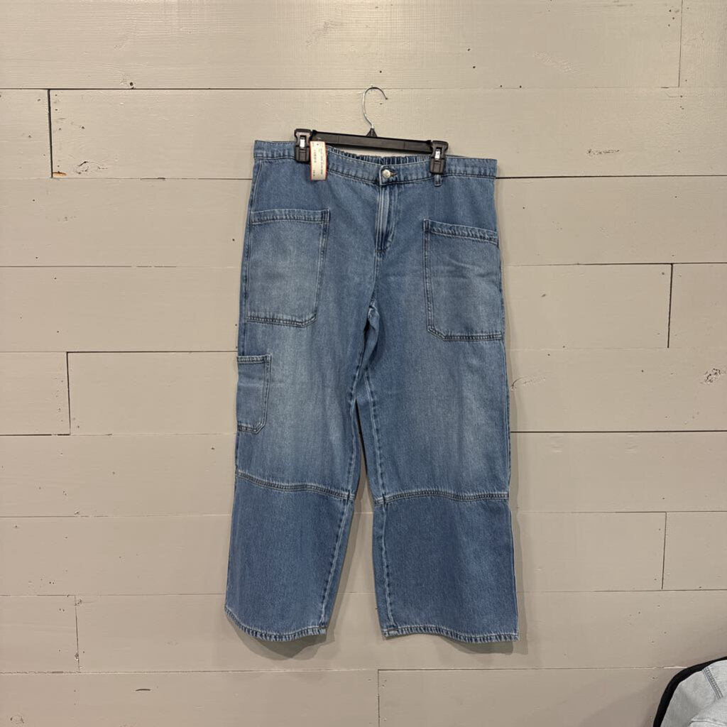 BAGGY DENIM JEANS,DENIM,XXL