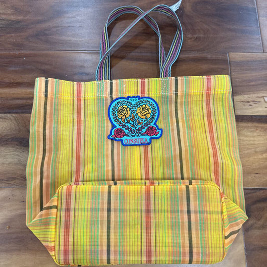 CONSUELA,CONSUELA MESH TOTE,YELLOW