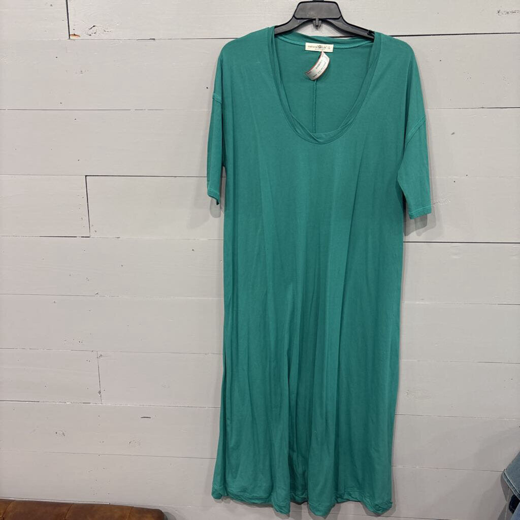 NATURAL LIFE, BASICX KNIT MAXI ,GREEN ,L