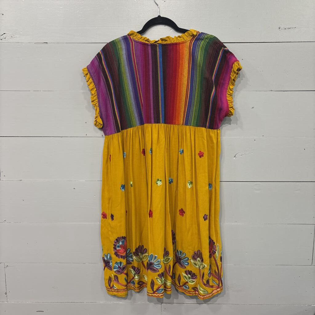 SERAPE STRIPE EMBROIDERED ,MULTI ,M/L