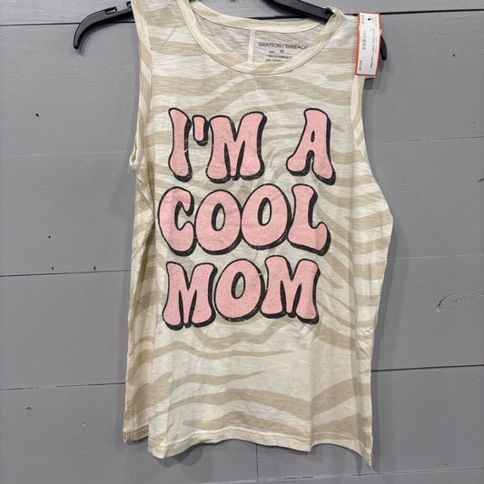GRAYSON THREADS,NWT COOL MOM T,TAN PINK,M