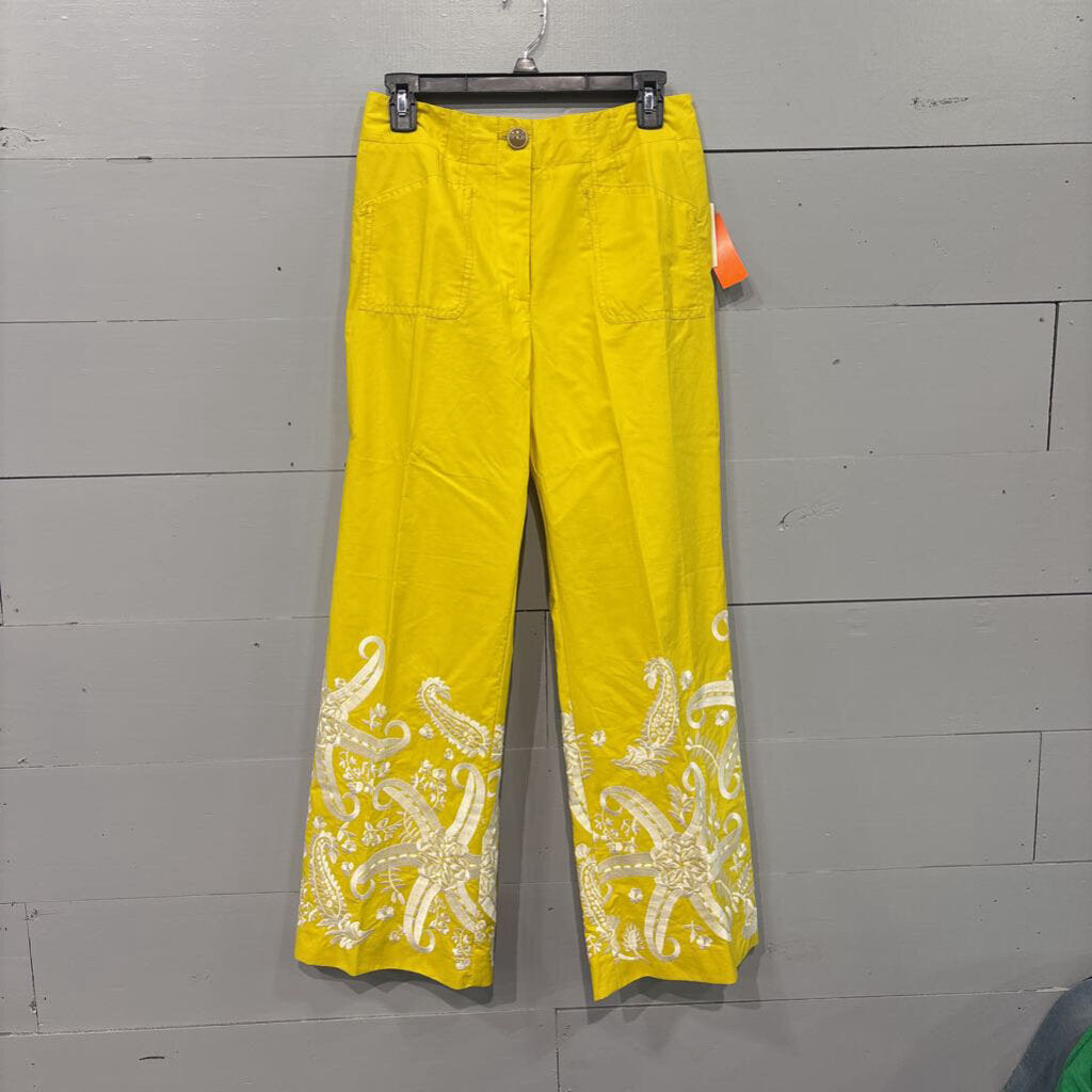 NWT ANTHRO ANKLE PANT ,YEL ,6