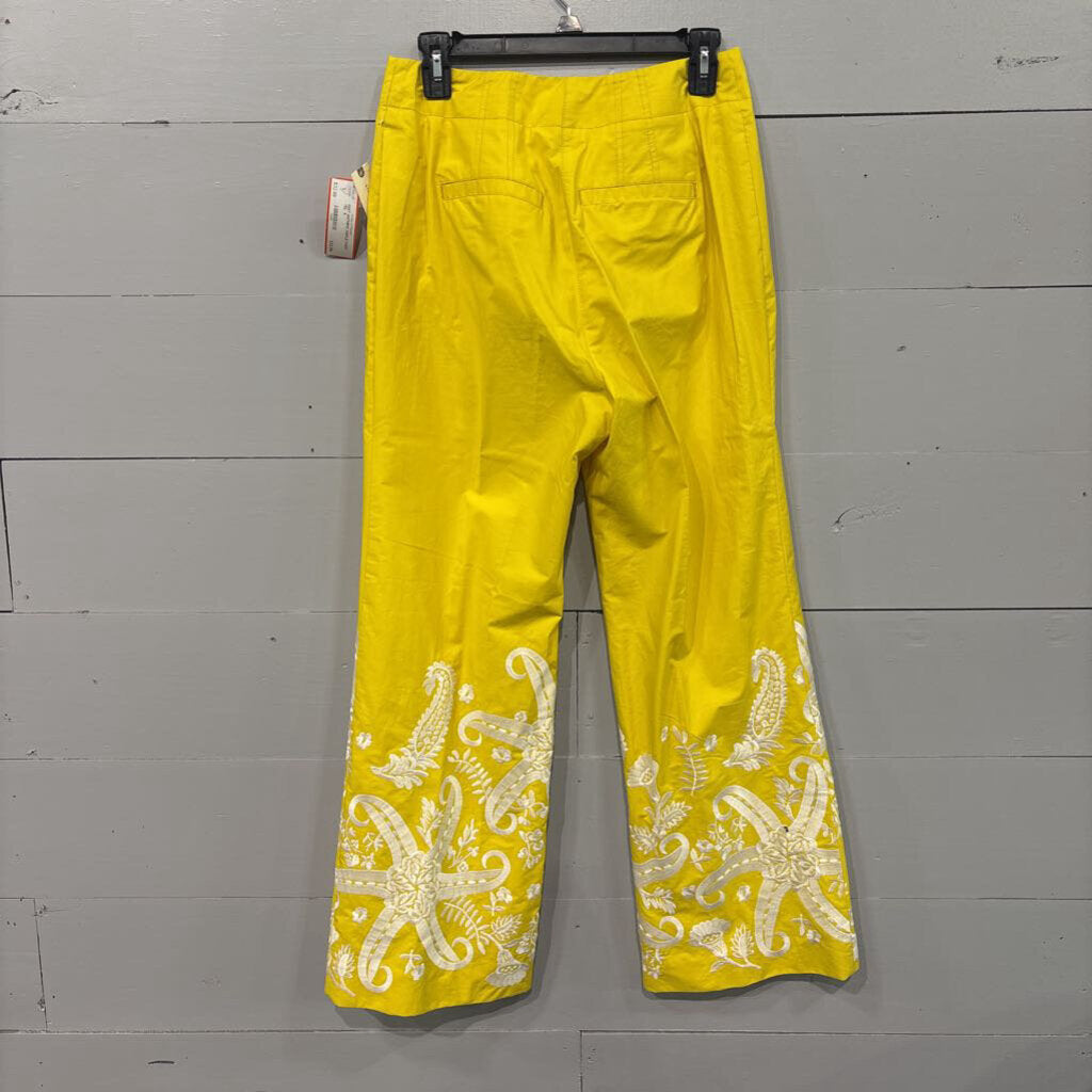 NWT ANTHRO ANKLE PANT ,YEL ,6