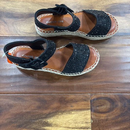 GIANNI BINI,GLITTER SANDAL ,BLK,5.5