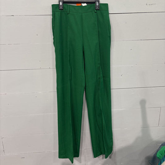 ZARA,WIDELEG SLACK PANT ,GRN,4
