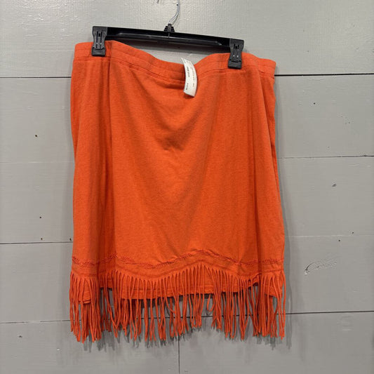 DOUBLE D RANCH,DDR FRINGE SKIRT ,ORG ,XXL