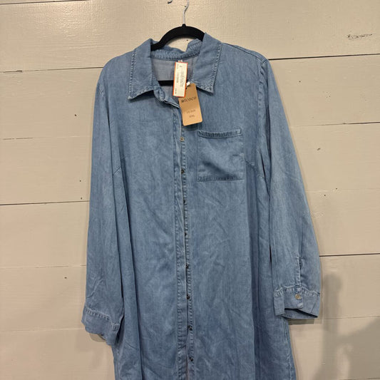 UTCOCO,NWT DENIM BUTTON UPDRESS,DENIM,XXL