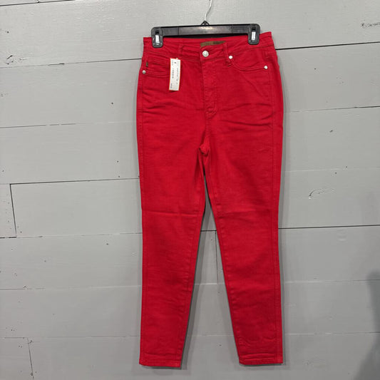 JUDY BLUE,DENIM SKINNY ,RED ,27