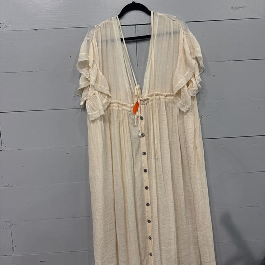 BOHO DRESS COVER KIMONO,IVORY ,L