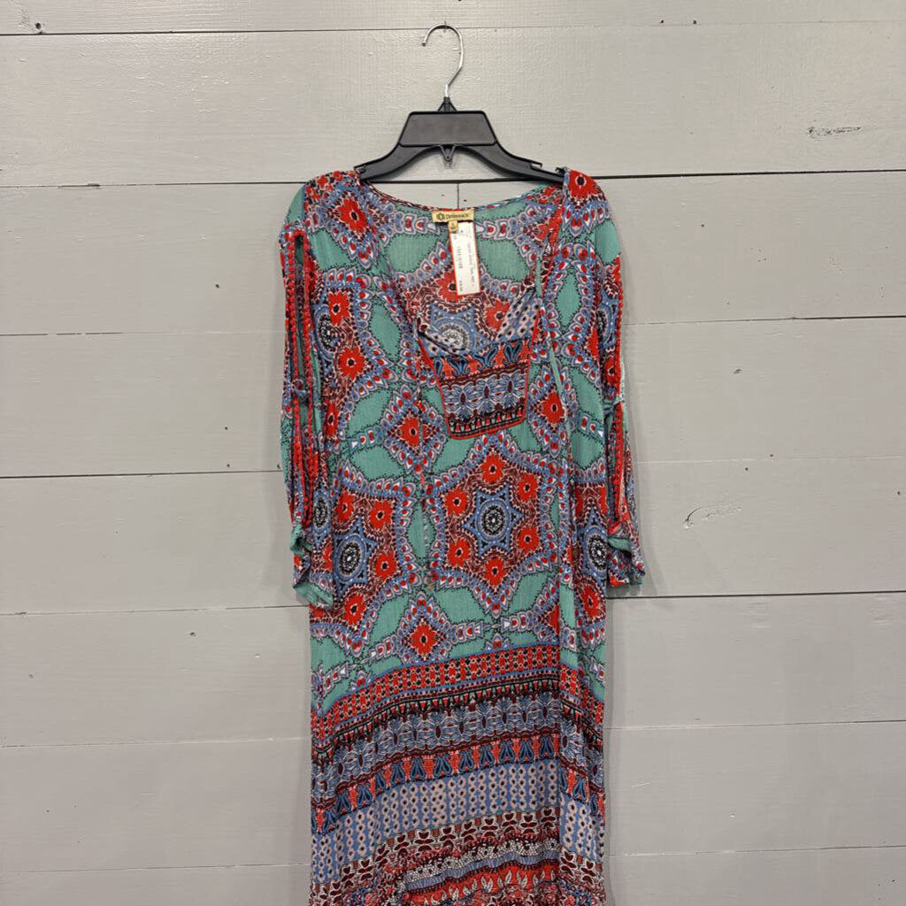 SONOMA,TIERED SRESS ,TEAL RED ,L
