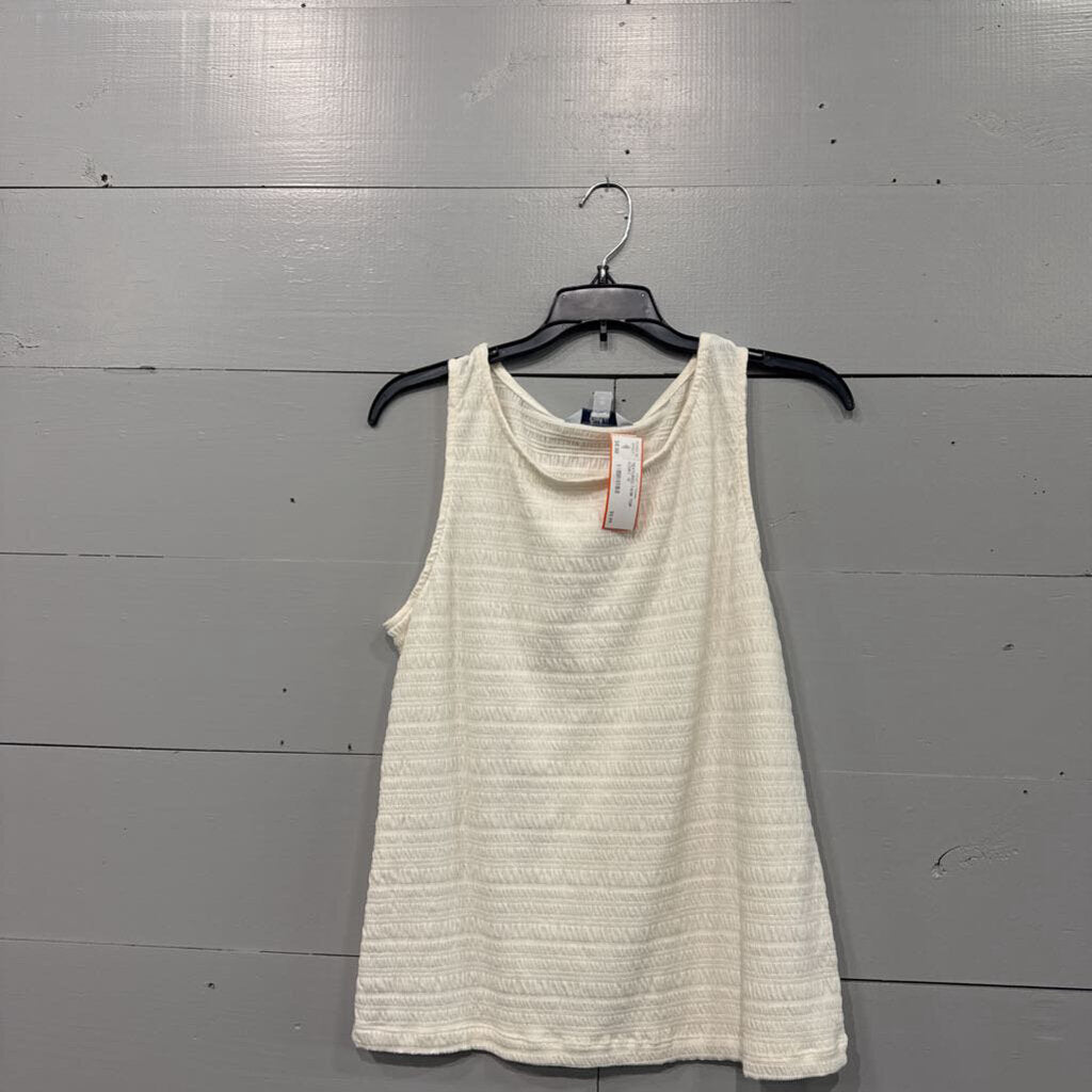 CROFT BARROW,TEXTURED TANK TOP ,IVORY ,M