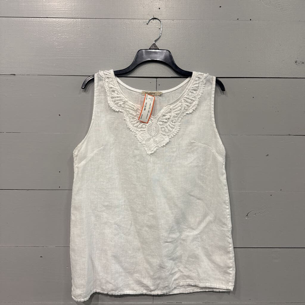 ZARA WOMAN,*LINEN LIKE TUNIC,WHITE,M