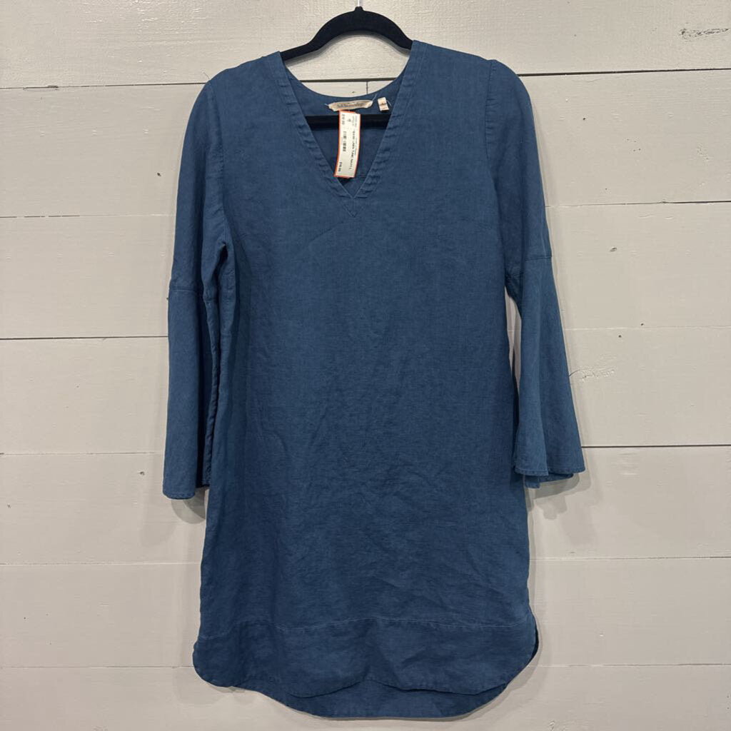 SOFT SURROUNDINGS,*BASIC LINEN TUNIC,NAVY,L