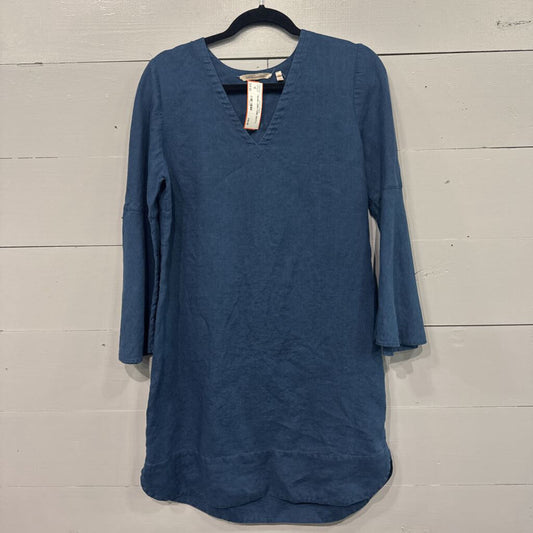 SOFT SURROUNDINGS,*BASIC LINEN TUNIC,NAVY,L