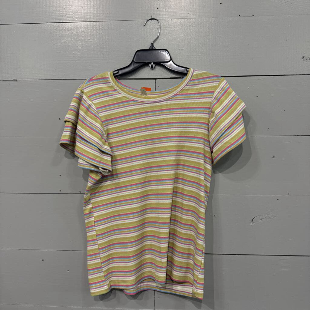HAYDEN,STRIPE TOP,GRN MULTI,M