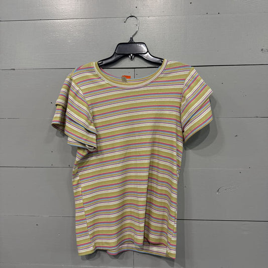HAYDEN,STRIPE TOP,GRN MULTI,M