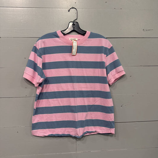 WISHLIST,STRIPE TOP,BLUE PINK ,S