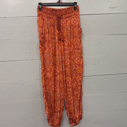 FLOWY W/ ELASTIC,ORANGE,4