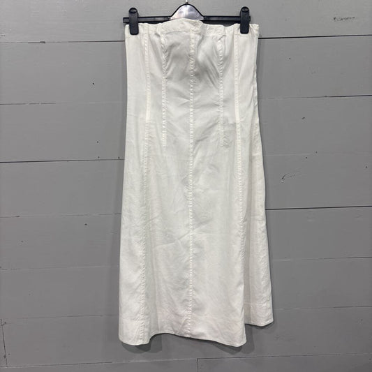 COTTON HALTER ,WHITE,8