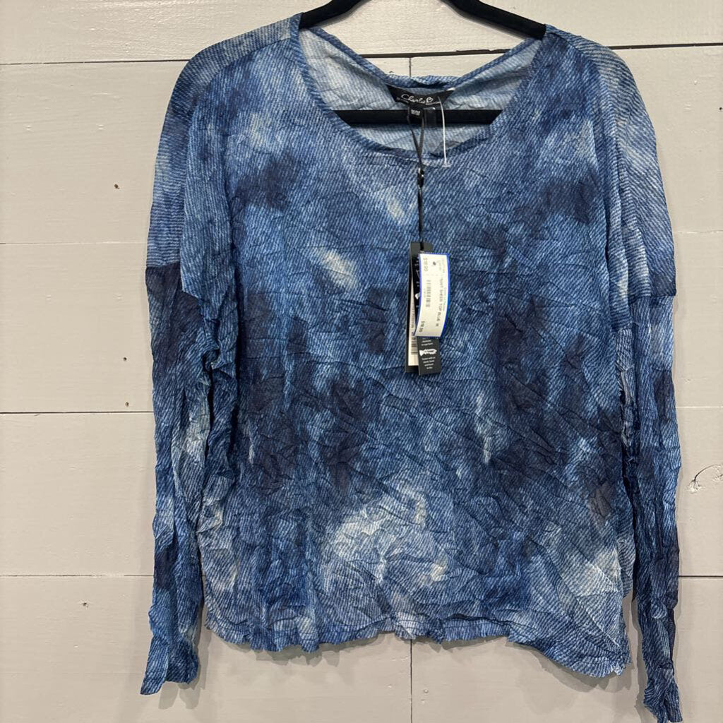 *NWT SHEER TOP,BLUE ,M