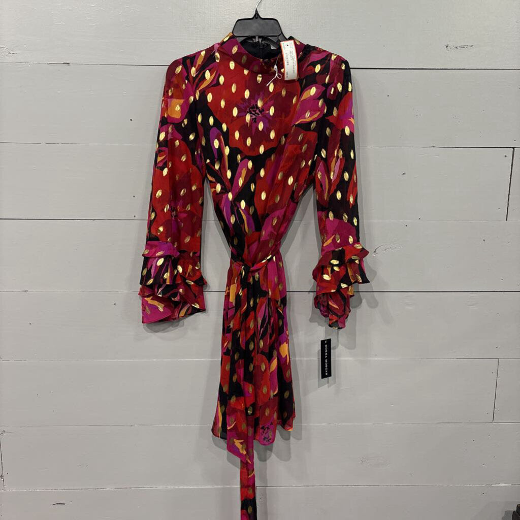 *NWT SHER W/ GOLD DOT,RED/BLK,4