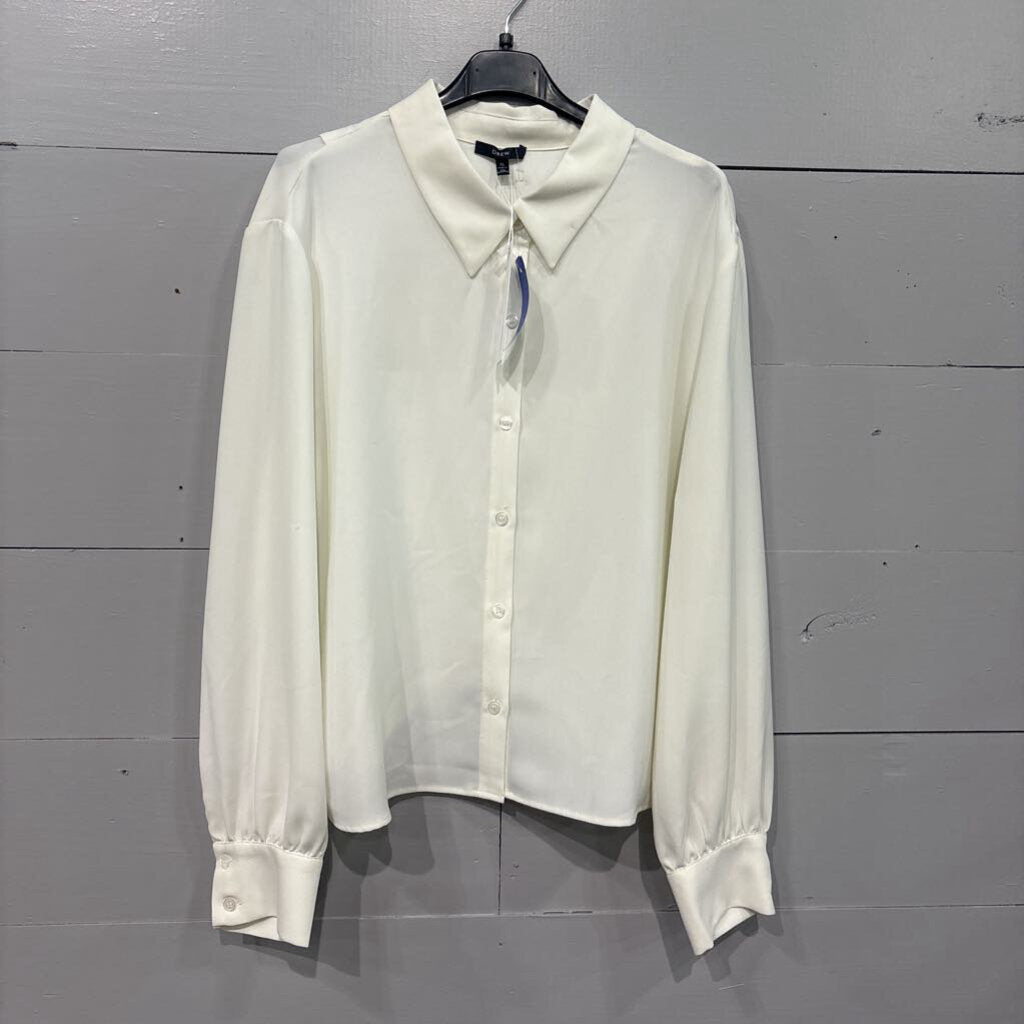 DREW,NWT COLLARED TOP ,CREAM ,XL
