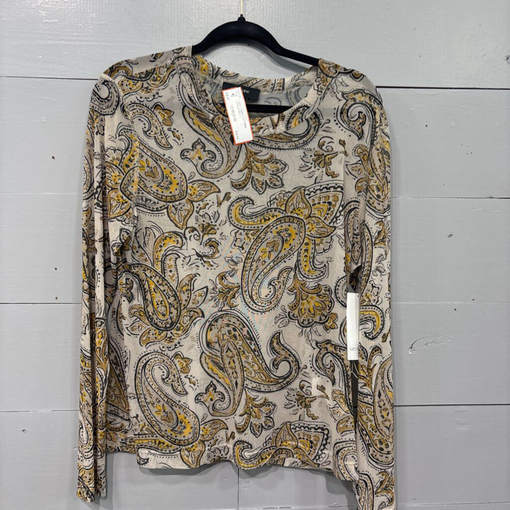 KAREN KANE,*NWT SHEER PATTERN ,CREAM/BLK,L