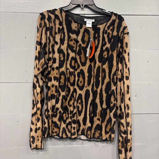 OO LALA,*NWT LEOPARD SHEER SHEER,LEOPARD,XL
