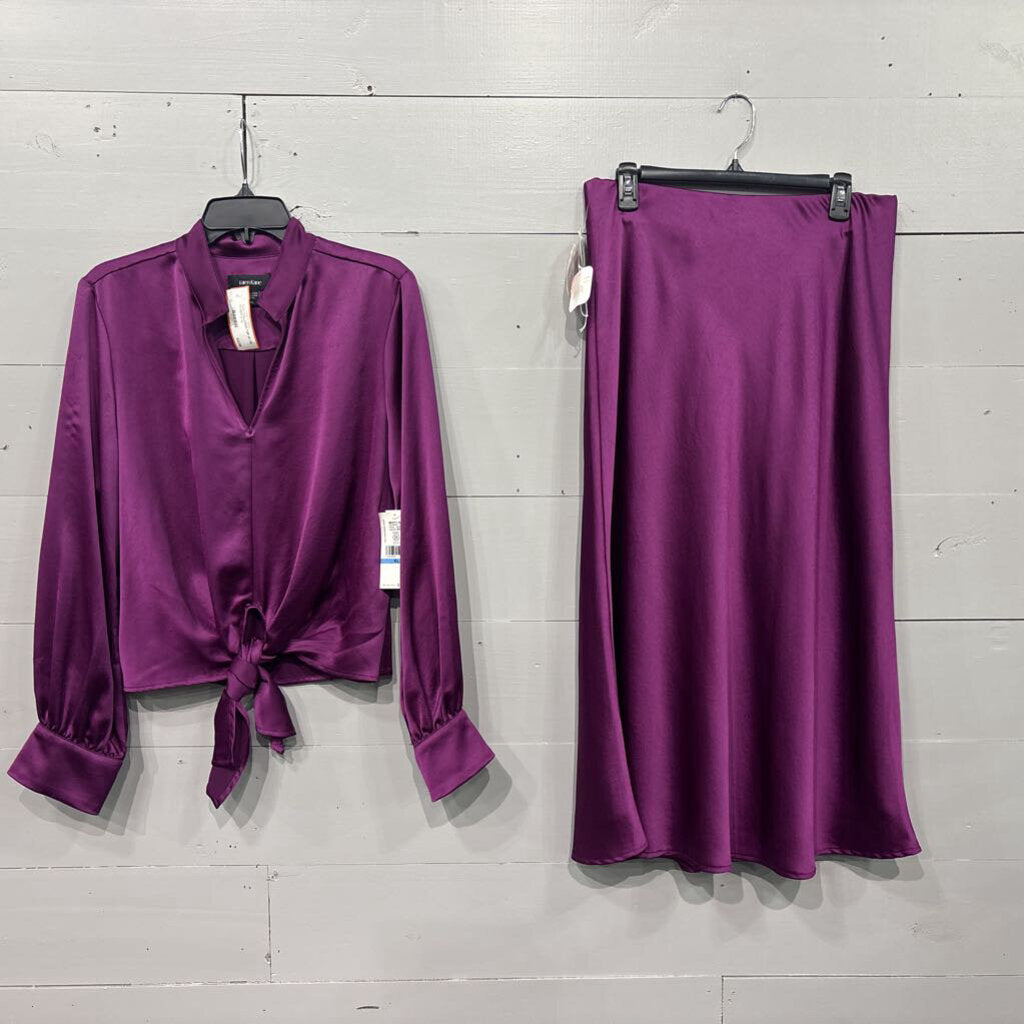*NWT SILKY SKIRT,MAGENTA,XL